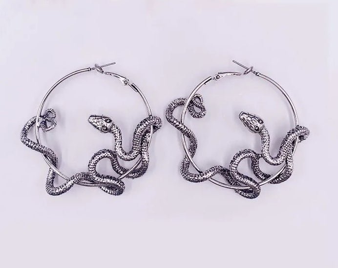 Snake Hoop Earrings - Angel's House of Design Co.