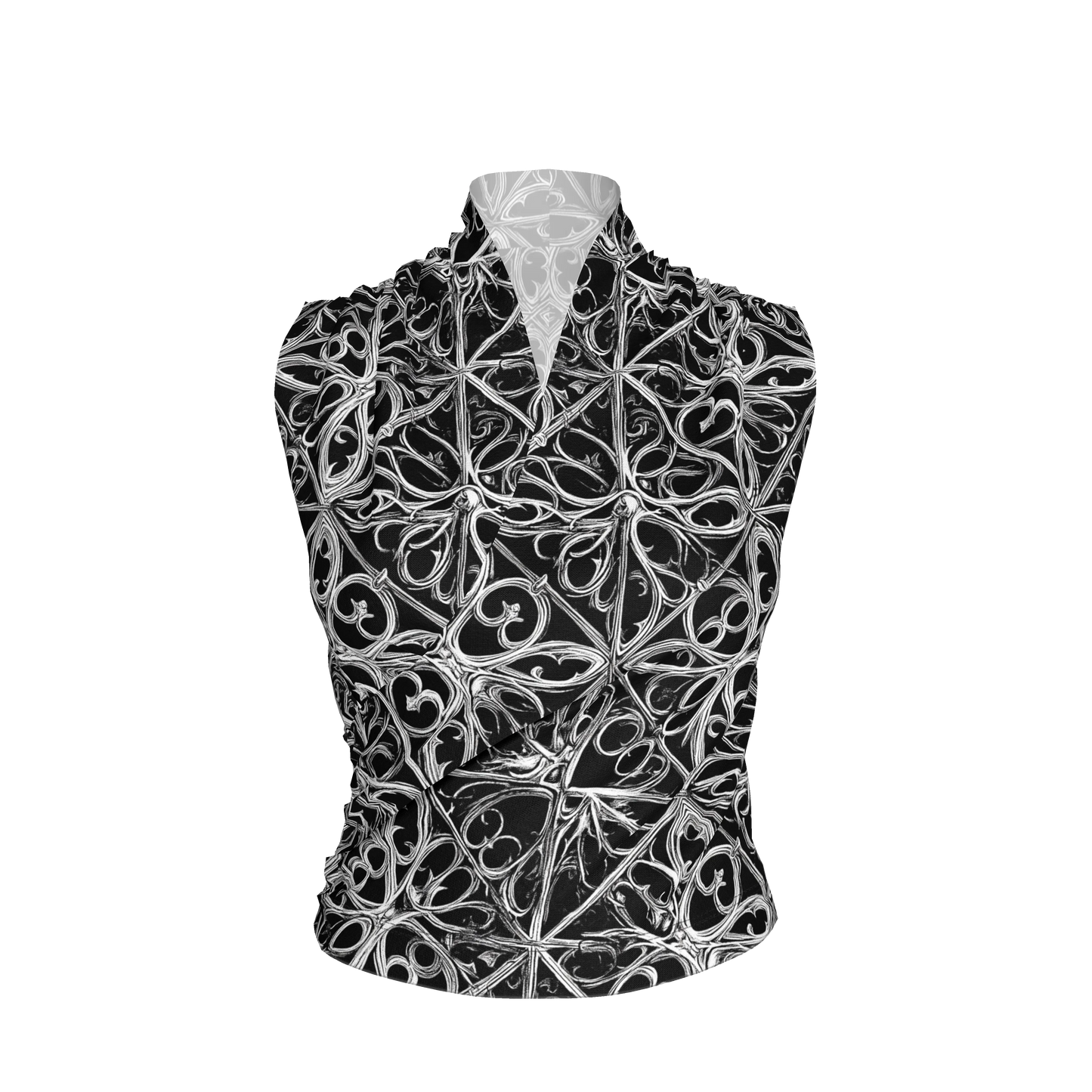 Gothic Lattice Surplice Top
