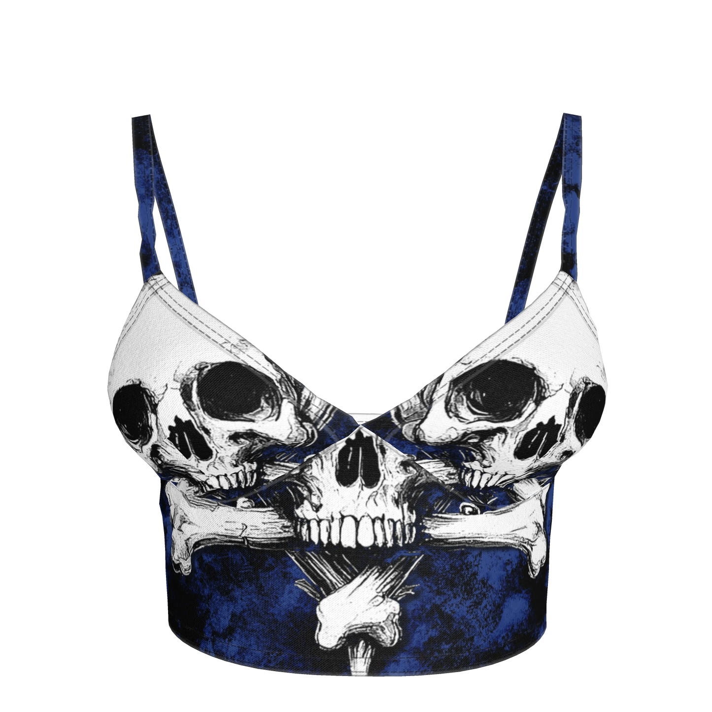 Blue Skeletitty Bralette