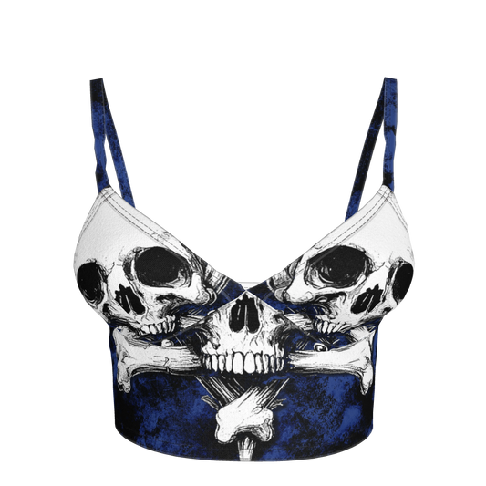 Blue Skeletitty Bralette
