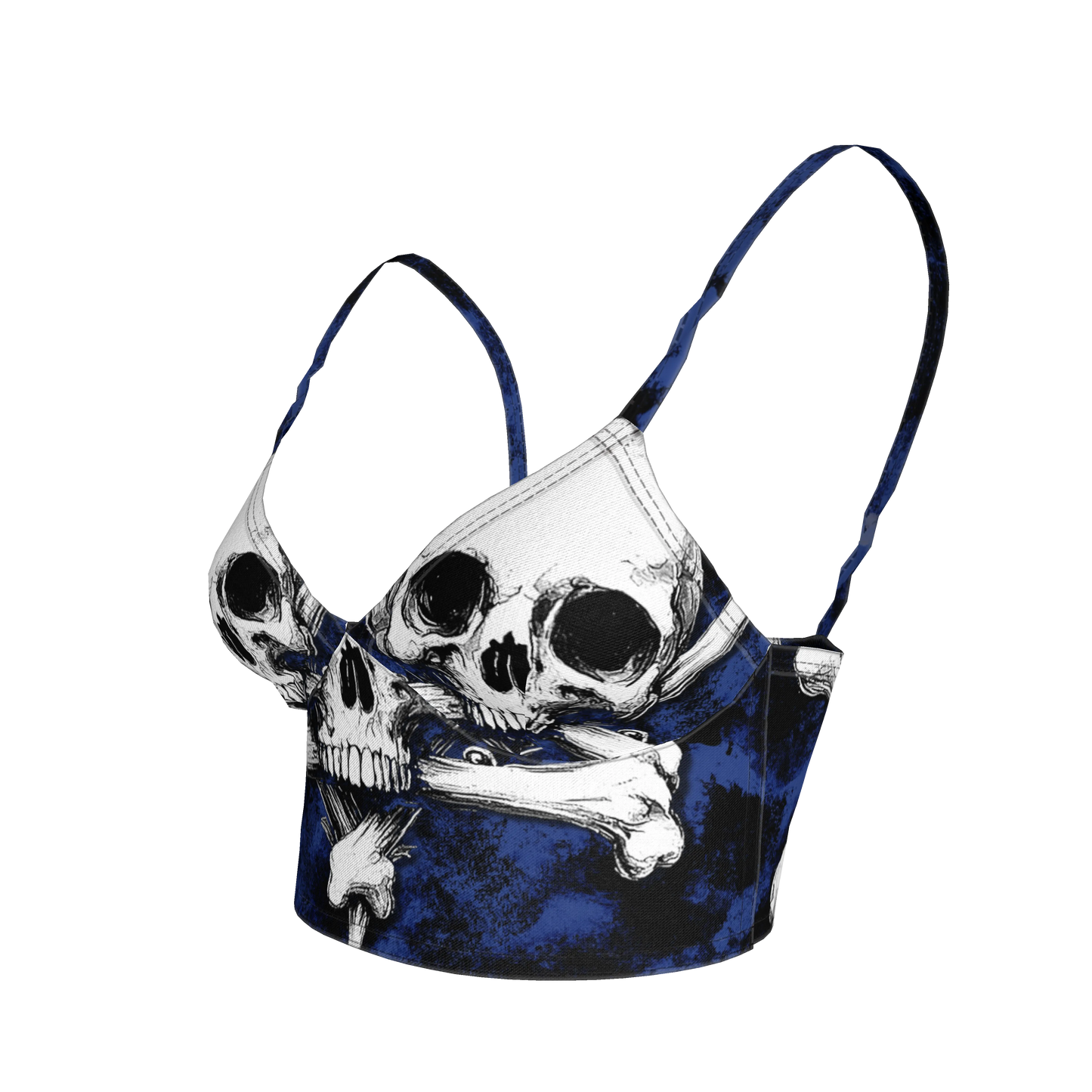 Blue Skeletitty Bralette