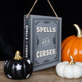 Spells and Curses Hanging Halloween Sign - Angel's House of Design Co.