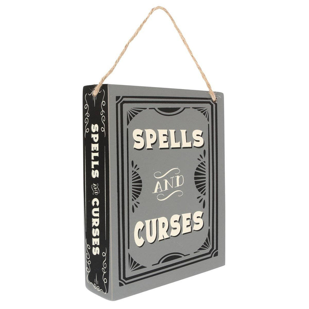 Spells and Curses Hanging Halloween Sign - Angel's House of Design Co.
