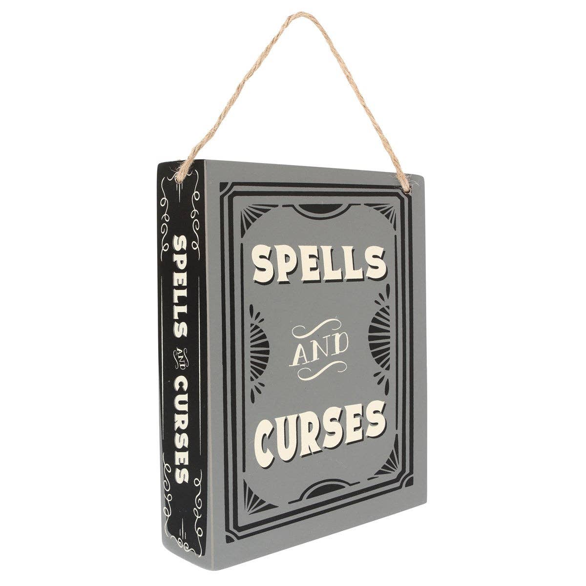 Spells and Curses Hanging Halloween Sign - Angel's House of Design Co.