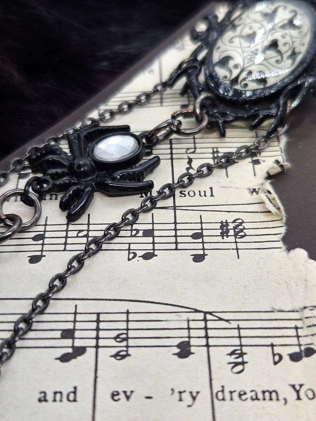 Spider Chain brooch by Boneafide Arts - Angel's House of Design Co.