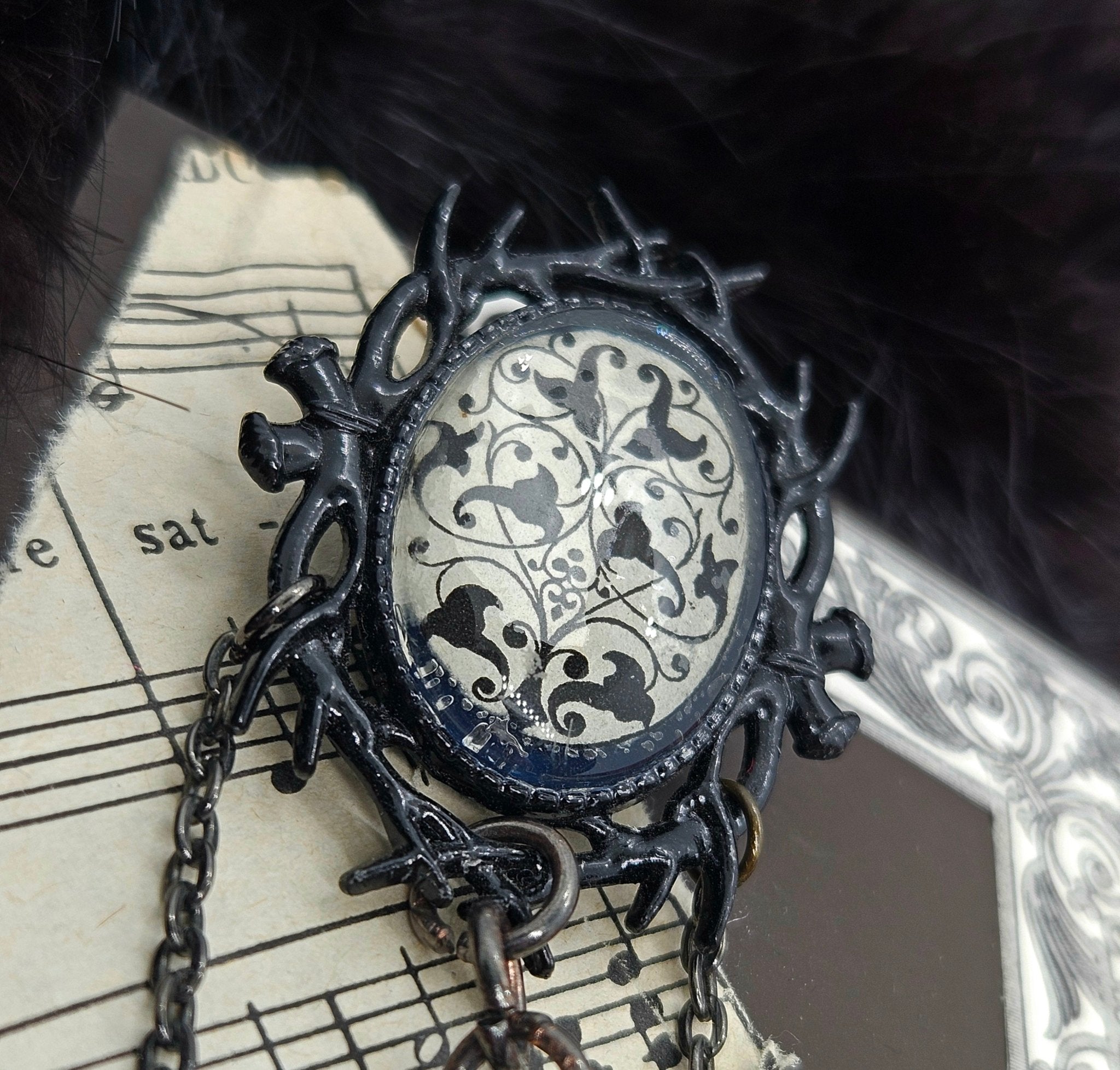 Spider Chain brooch by Boneafide Arts - Angel's House of Design Co.