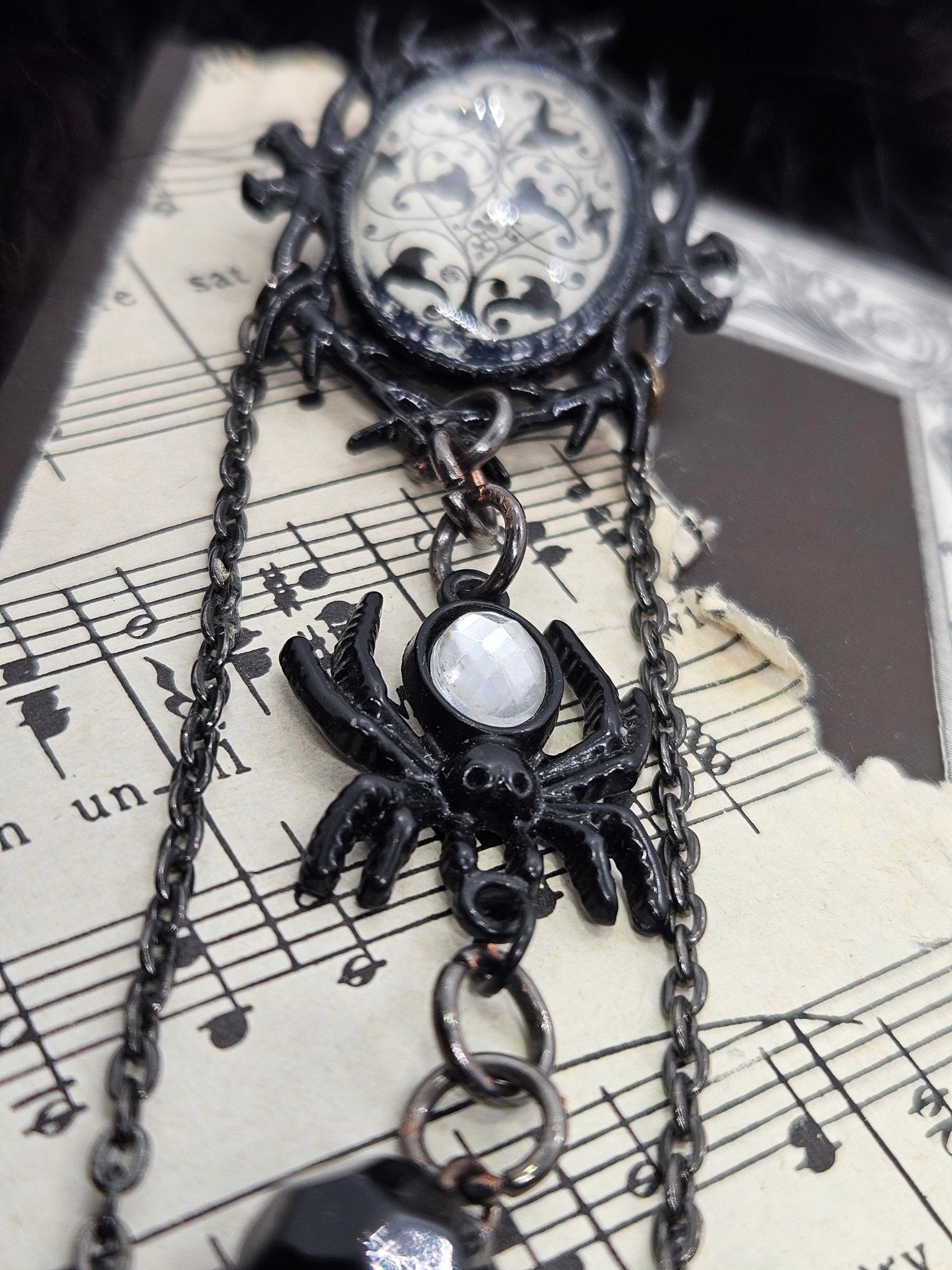 Spider Chain brooch by Boneafide Arts - Angel's House of Design Co.