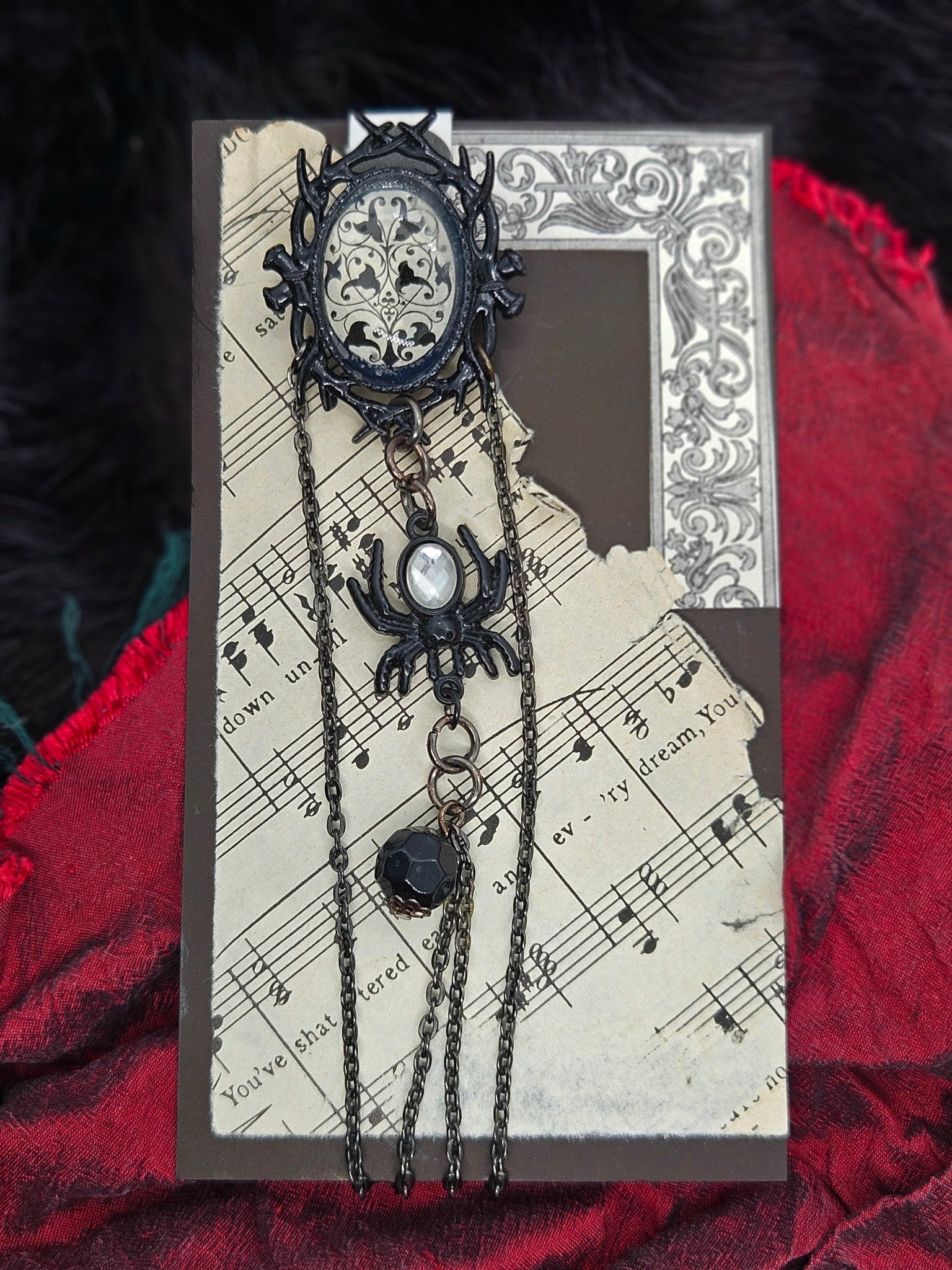 Spider Chain brooch by Boneafide Arts - Angel's House of Design Co.