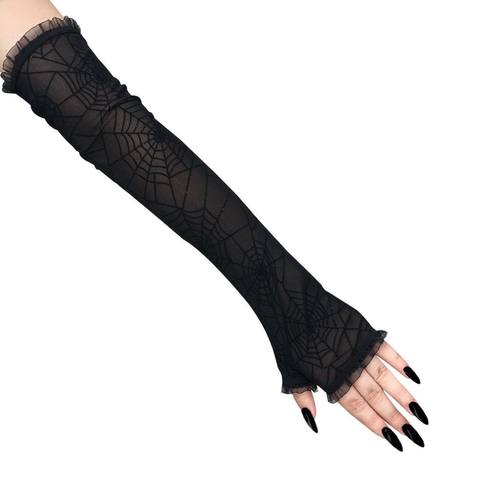 Spiderweb Fingerless Gloves - Angel's House of Design Co.