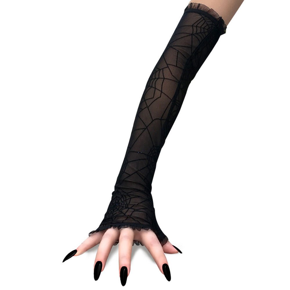 Spiderweb Fingerless Gloves - Angel's House of Design Co.