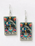 Spill The Tea Earrings, Acrylic Earrings - Angel's House of Design Co.