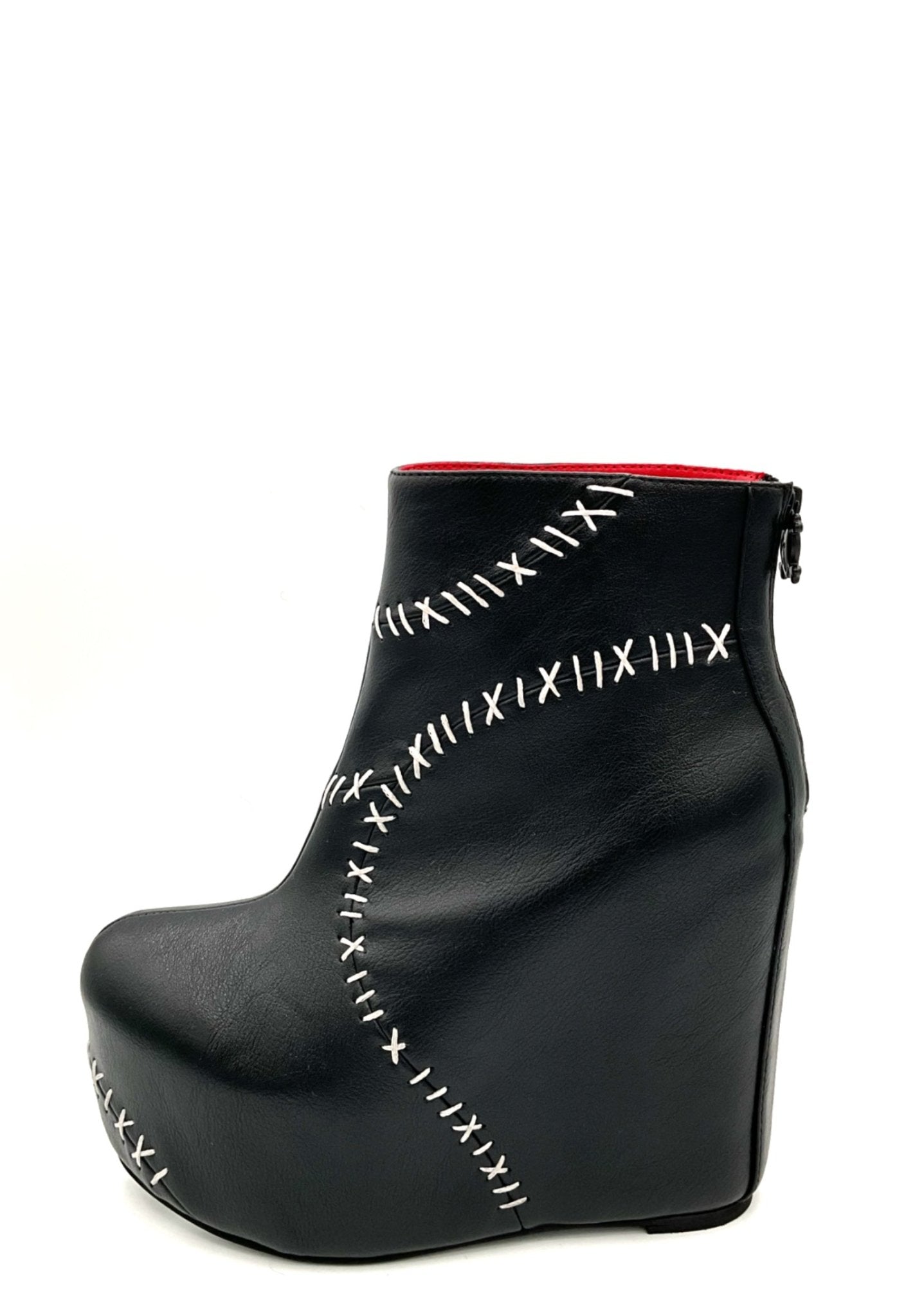 Stitches Contrast Wedge Boot - Angel's House of Design Co.