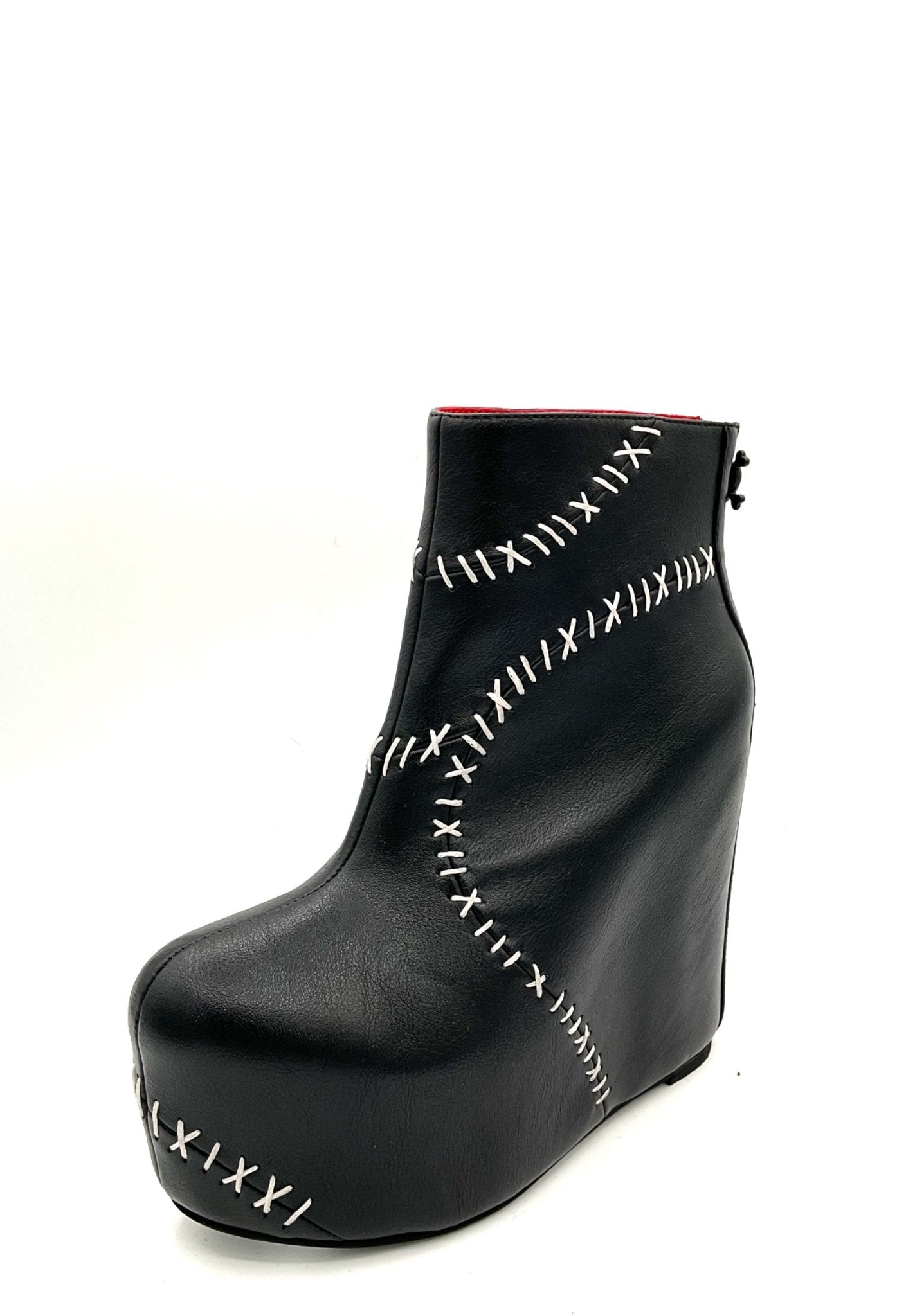 Stitches Contrast Wedge Boot - Angel's House of Design Co.
