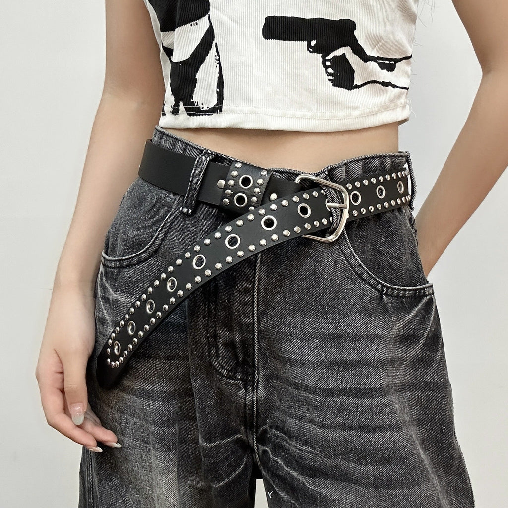 Studded Belt with Oversized Grommets - Angel's House of Design Co.