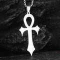 Stylized Ankh Necklace in Stainless Steel - Angel's House of Design Co.