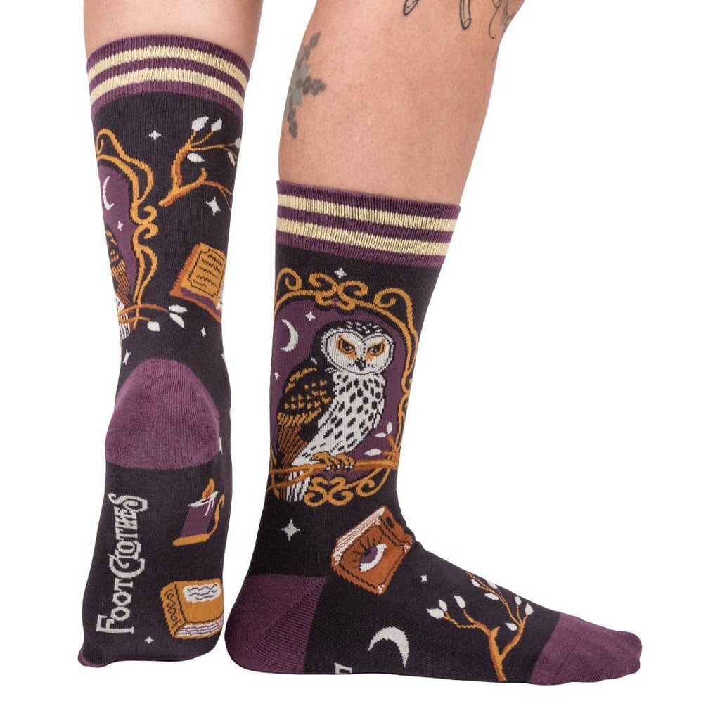 Supervisor Owlfred Crew Socks - Angel's House of Design Co.
