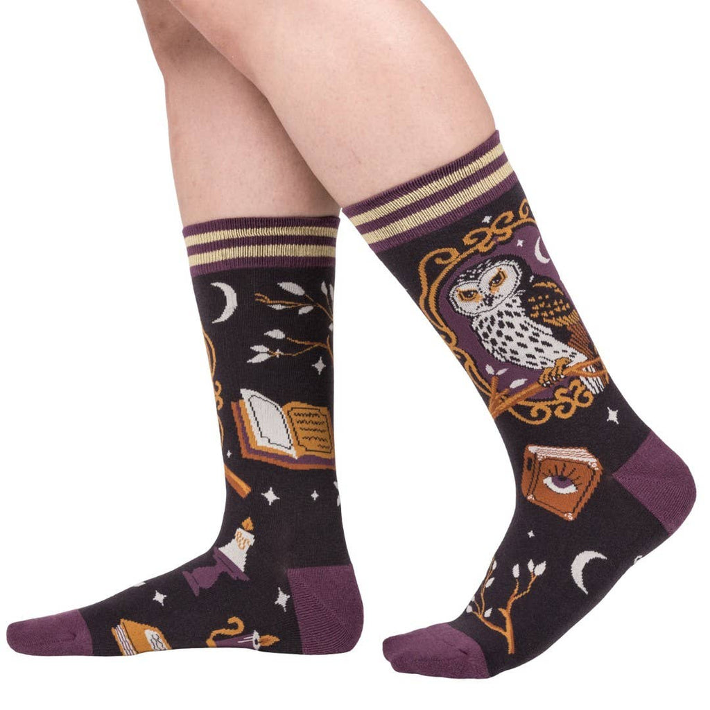 Supervisor Owlfred Crew Socks - Angel's House of Design Co.