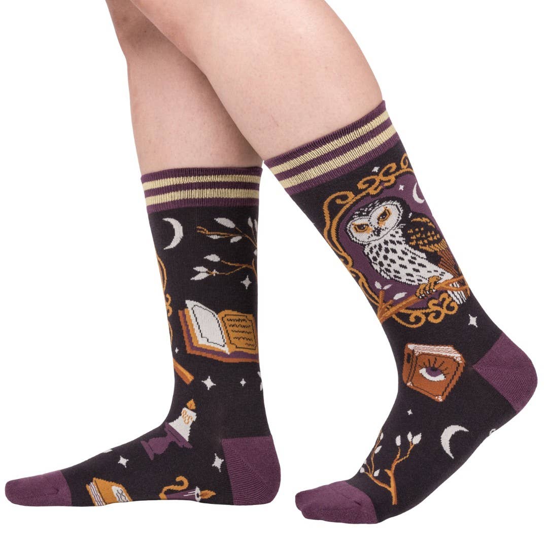 Supervisor Owlfred Crew Socks - Angel's House of Design Co.