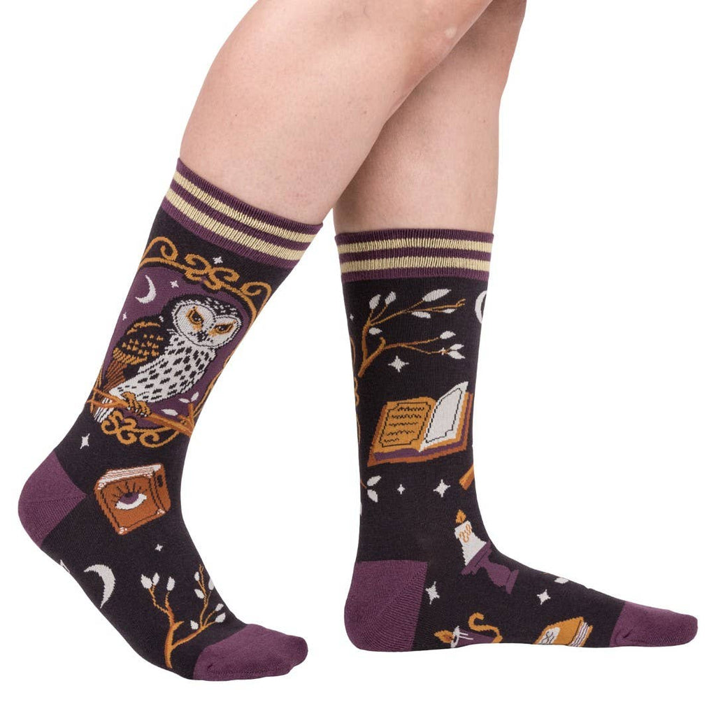 Supervisor Owlfred Crew Socks - Angel's House of Design Co.