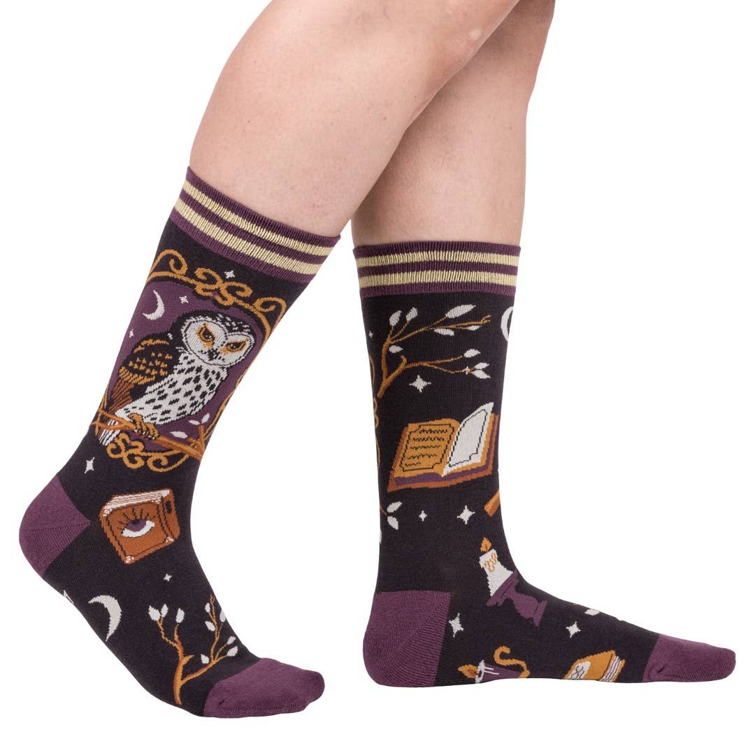 Supervisor Owlfred Crew Socks - Angel's House of Design Co.