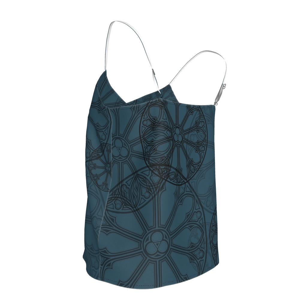 Teal Rose Window Camisole - Angel's House of Design Co.