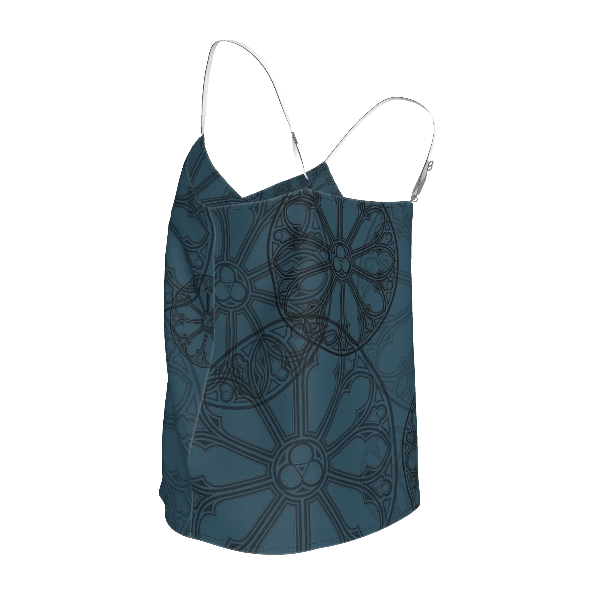 Teal Rose Window Camisole - Angel's House of Design Co.
