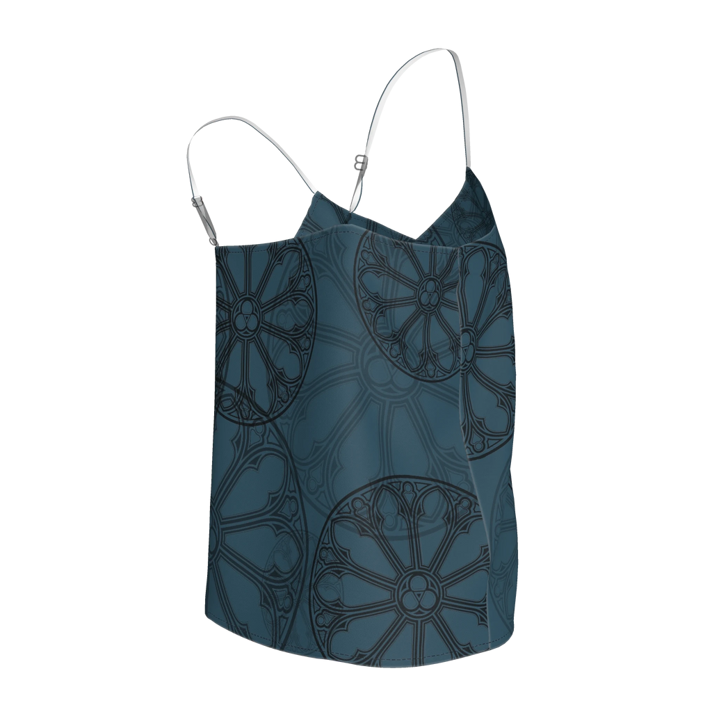 Teal Rose Window Camisole - Angel's House of Design Co.