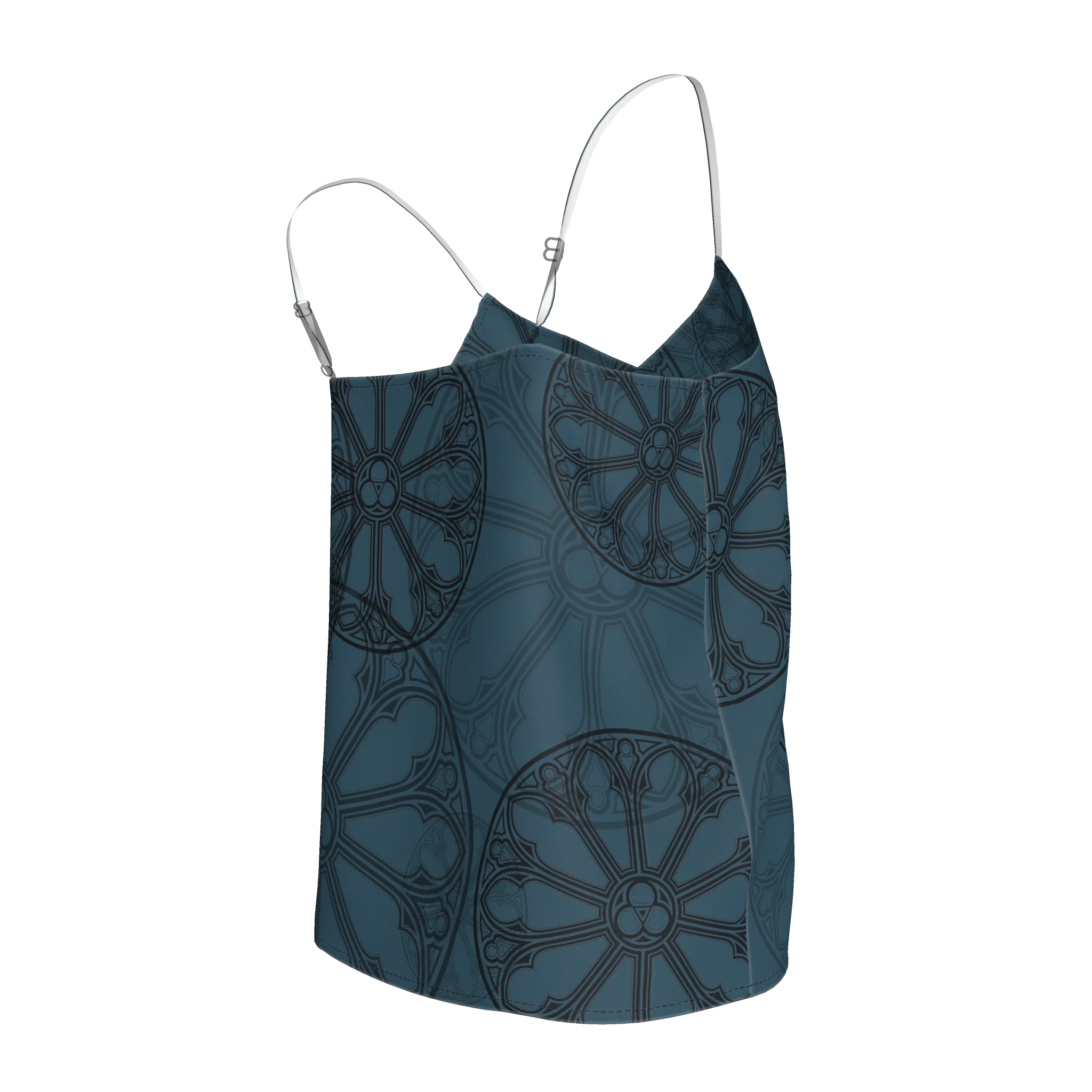 Teal Rose Window Camisole - Angel's House of Design Co.