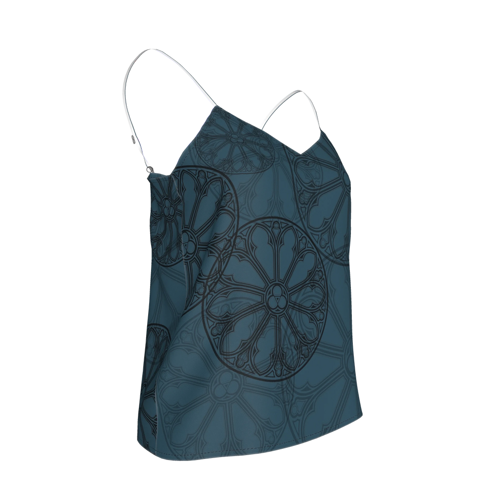 Teal Rose Window Camisole - Angel's House of Design Co.