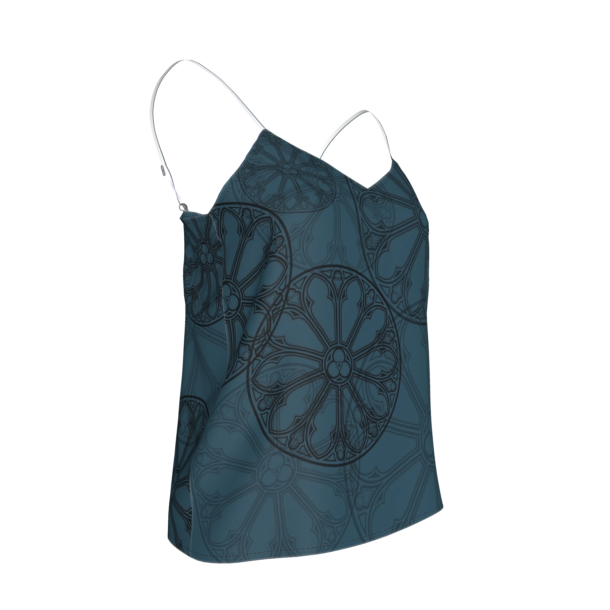 Teal Rose Window Camisole - Angel's House of Design Co.
