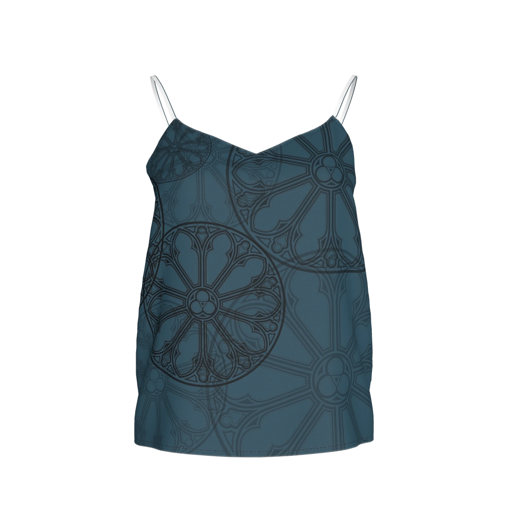 Teal Rose Window Camisole - Angel's House of Design Co.