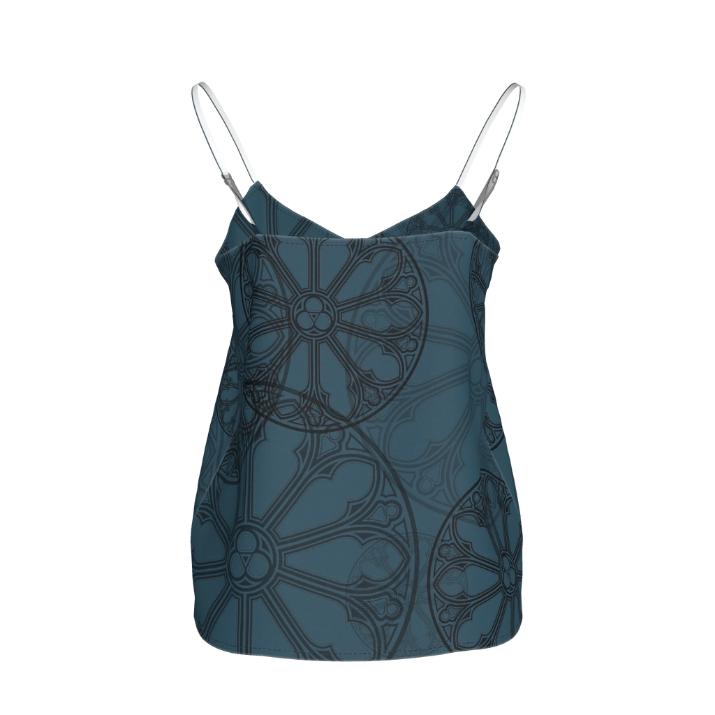 Teal Rose Window Camisole - Angel's House of Design Co.