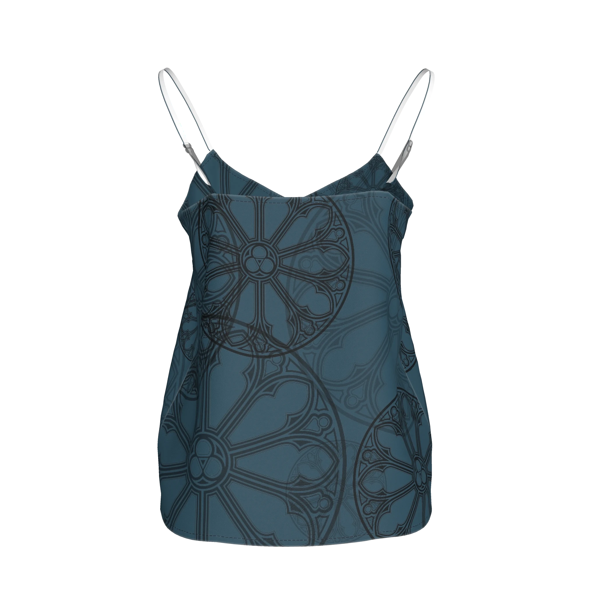 Teal Rose Window Camisole - Angel's House of Design Co.