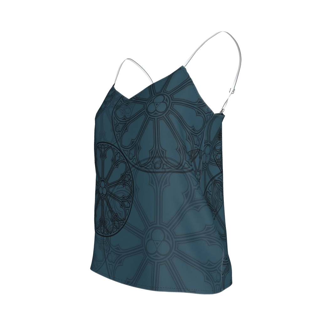 Teal Rose Window Camisole - Angel's House of Design Co.