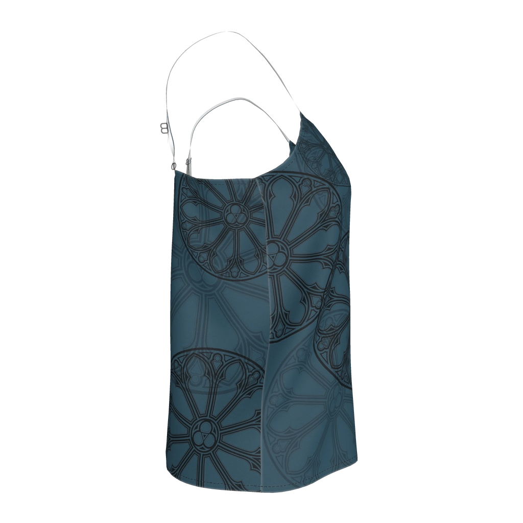 Teal Rose Window Camisole - Angel's House of Design Co.