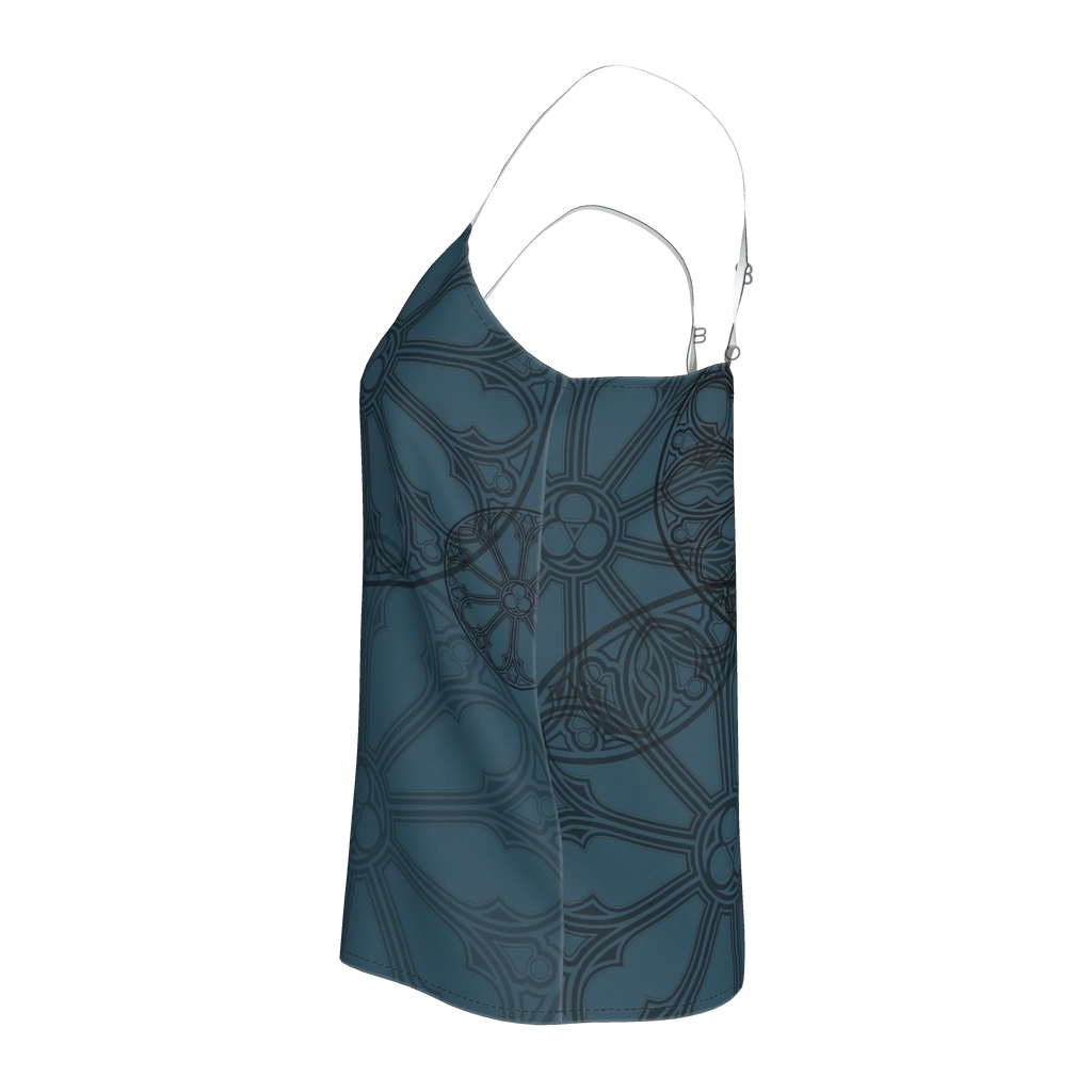 Teal Rose Window Camisole - Angel's House of Design Co.