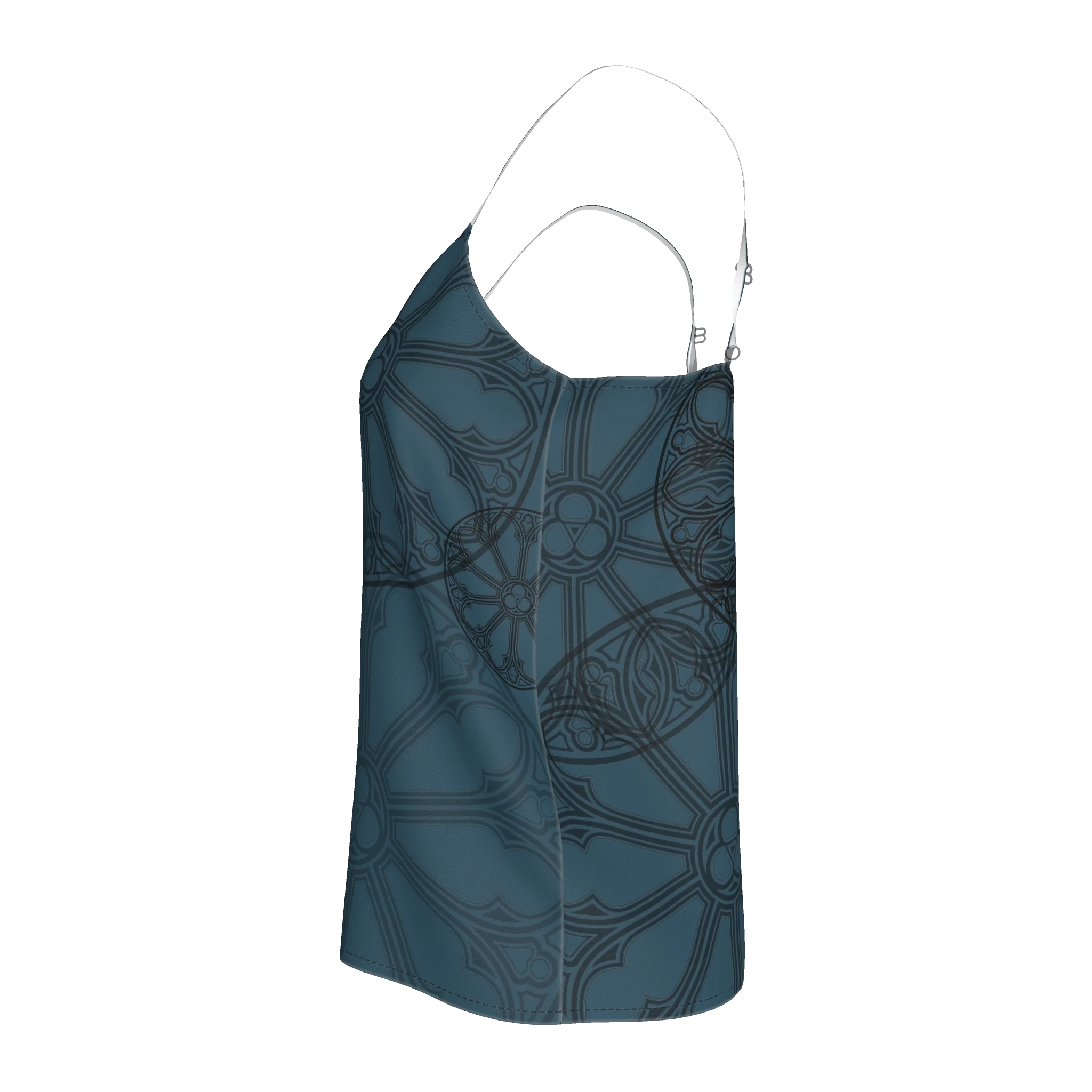 Teal Rose Window Camisole - Angel's House of Design Co.