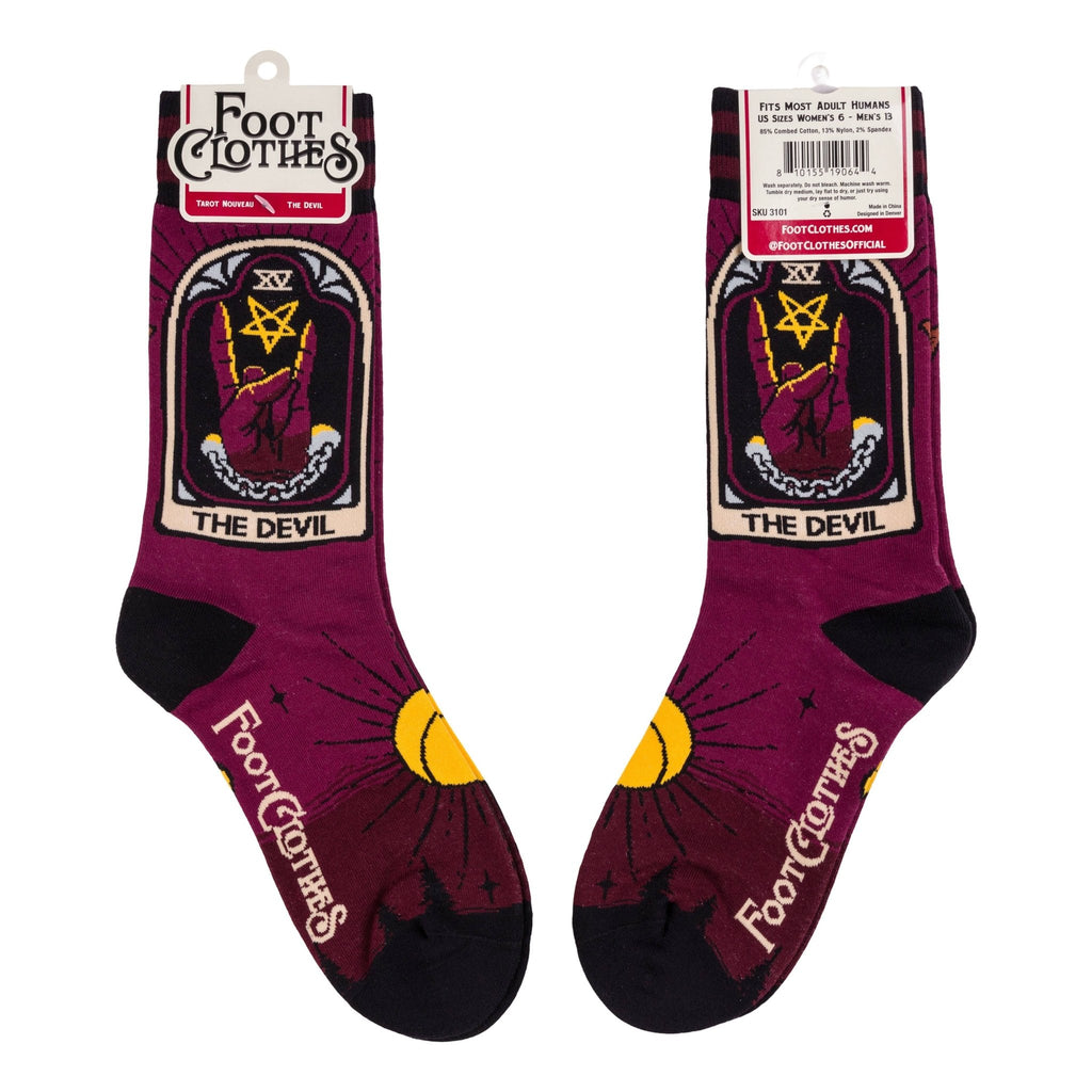 The Devil Tarot Nouveau Crew Socks - Angel's House of Design Co.