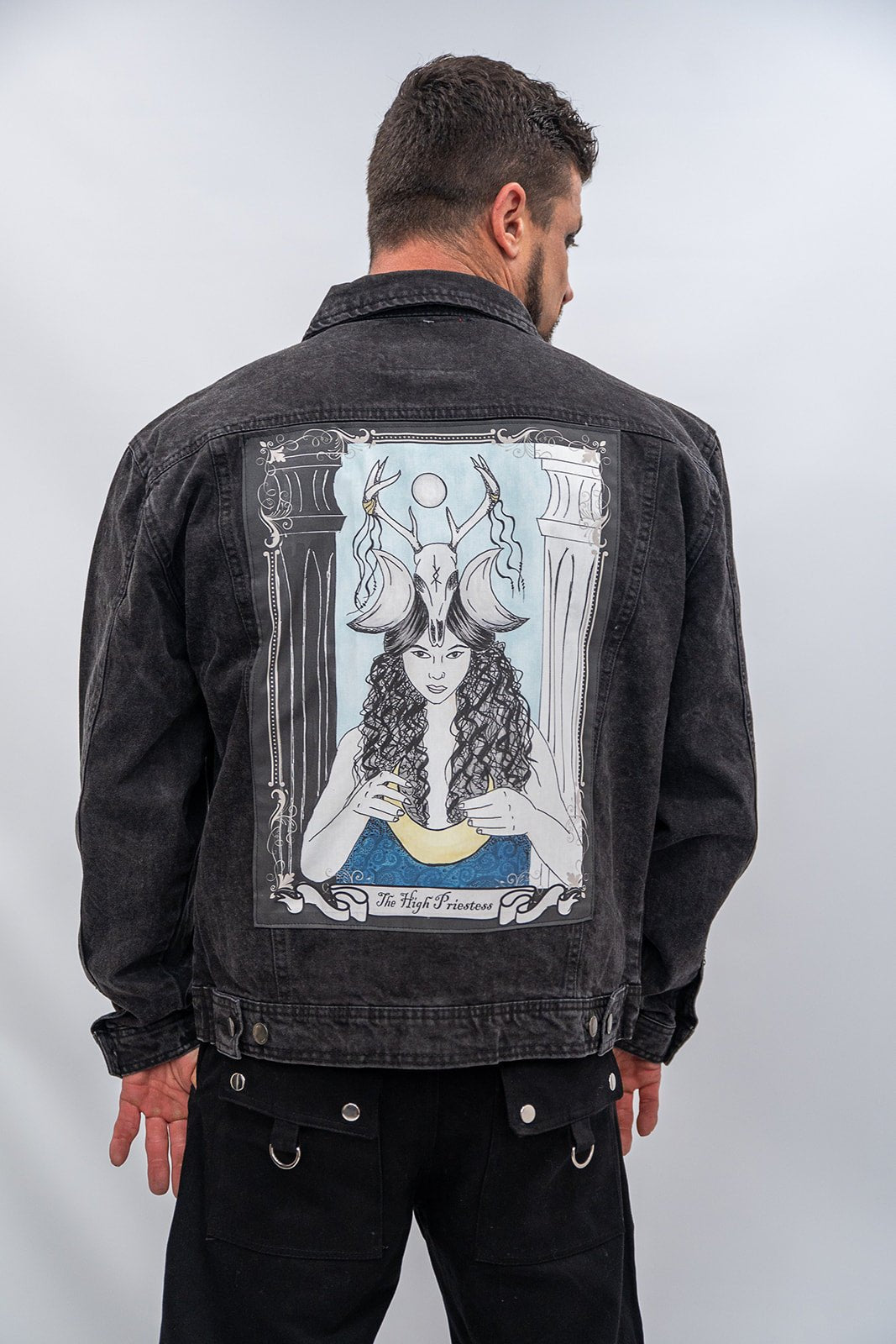The High Priestess Denim Jacket - Angel's House of Design Co.