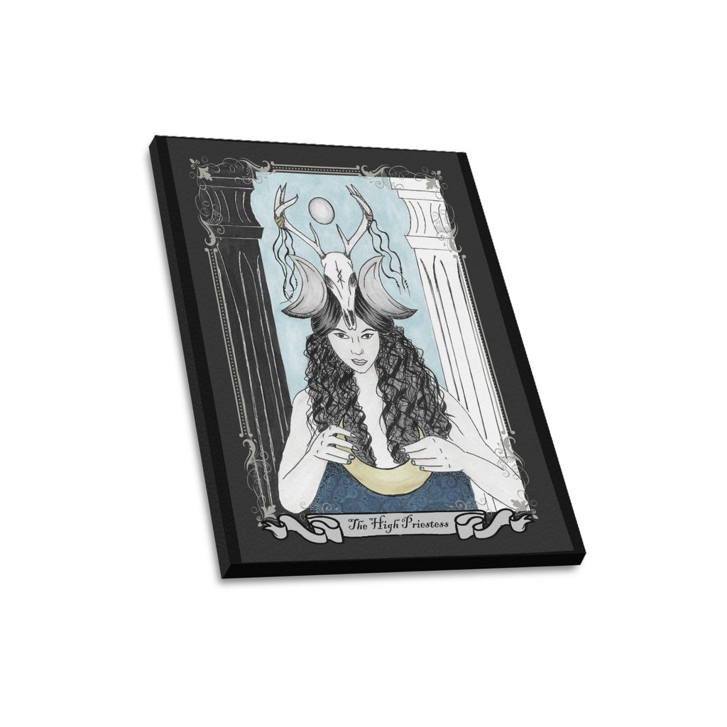 The High Priestess Tarot Art Canvas Print 16"x20" Original Art - Angel's House of Design Co.
