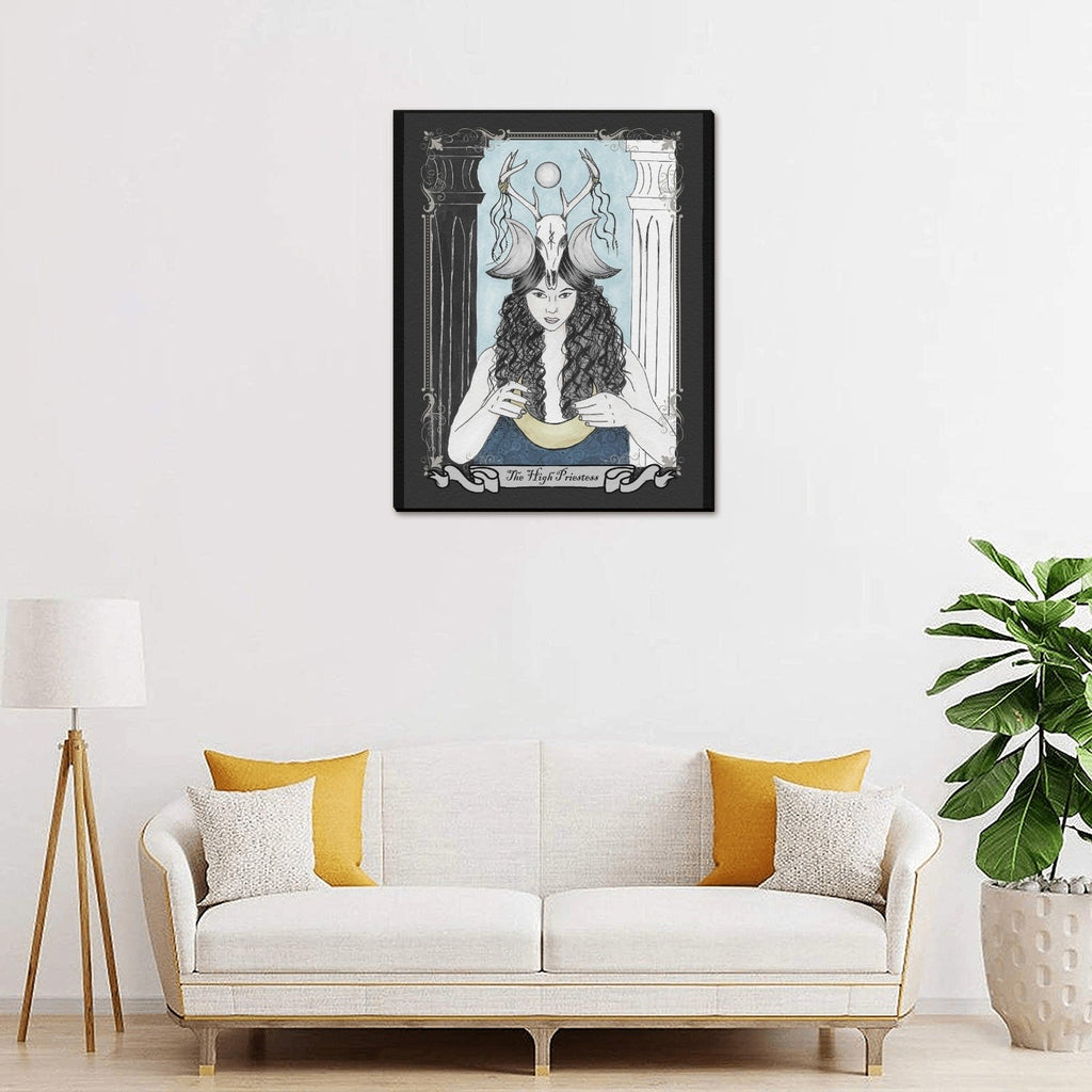The High Priestess Tarot Art Canvas Print 16"x20" Original Art - Angel's House of Design Co.