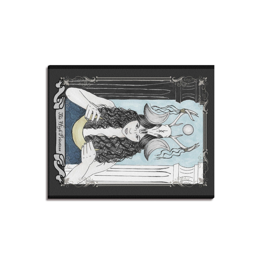 The High Priestess Tarot Art Canvas Print 16"x20" Original Art - Angel's House of Design Co.