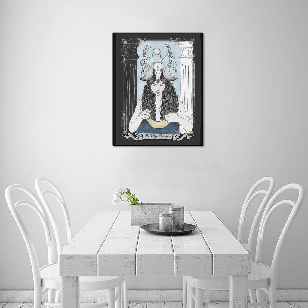 The High Priestess Tarot Art Canvas Print 16"x20" Original Art - Angel's House of Design Co.