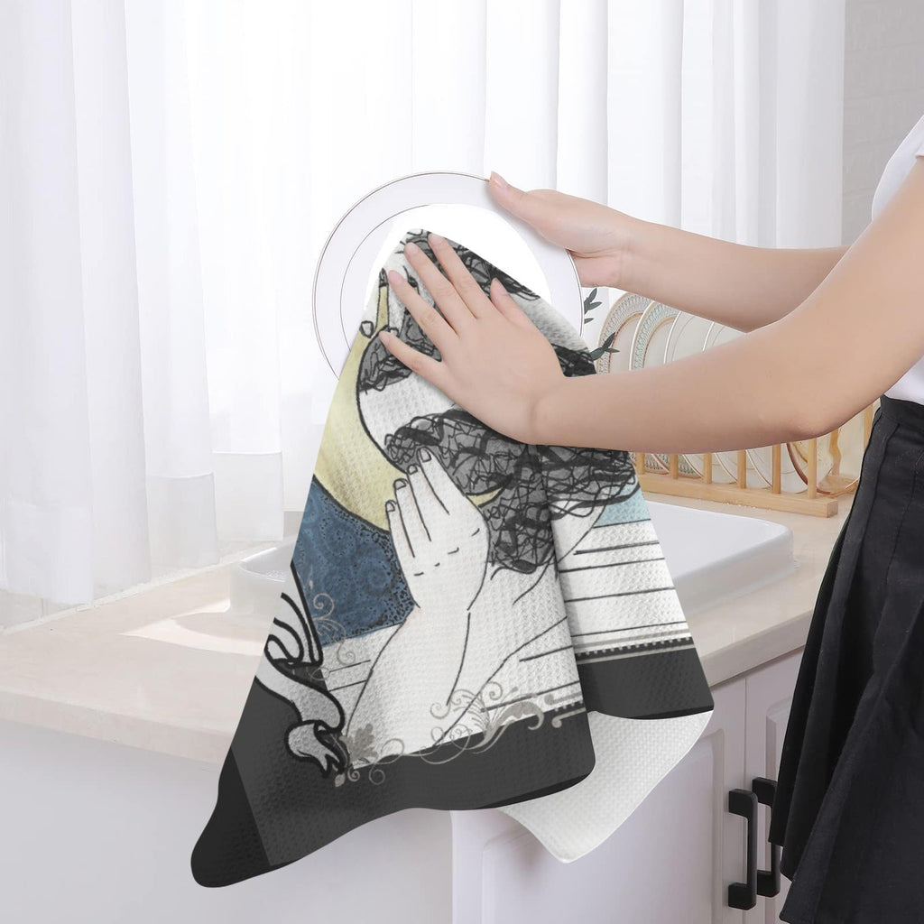 The High Priestess Tarot Art Kitchen Hand Towel 40X60cm - Angel's House of Design Co.
