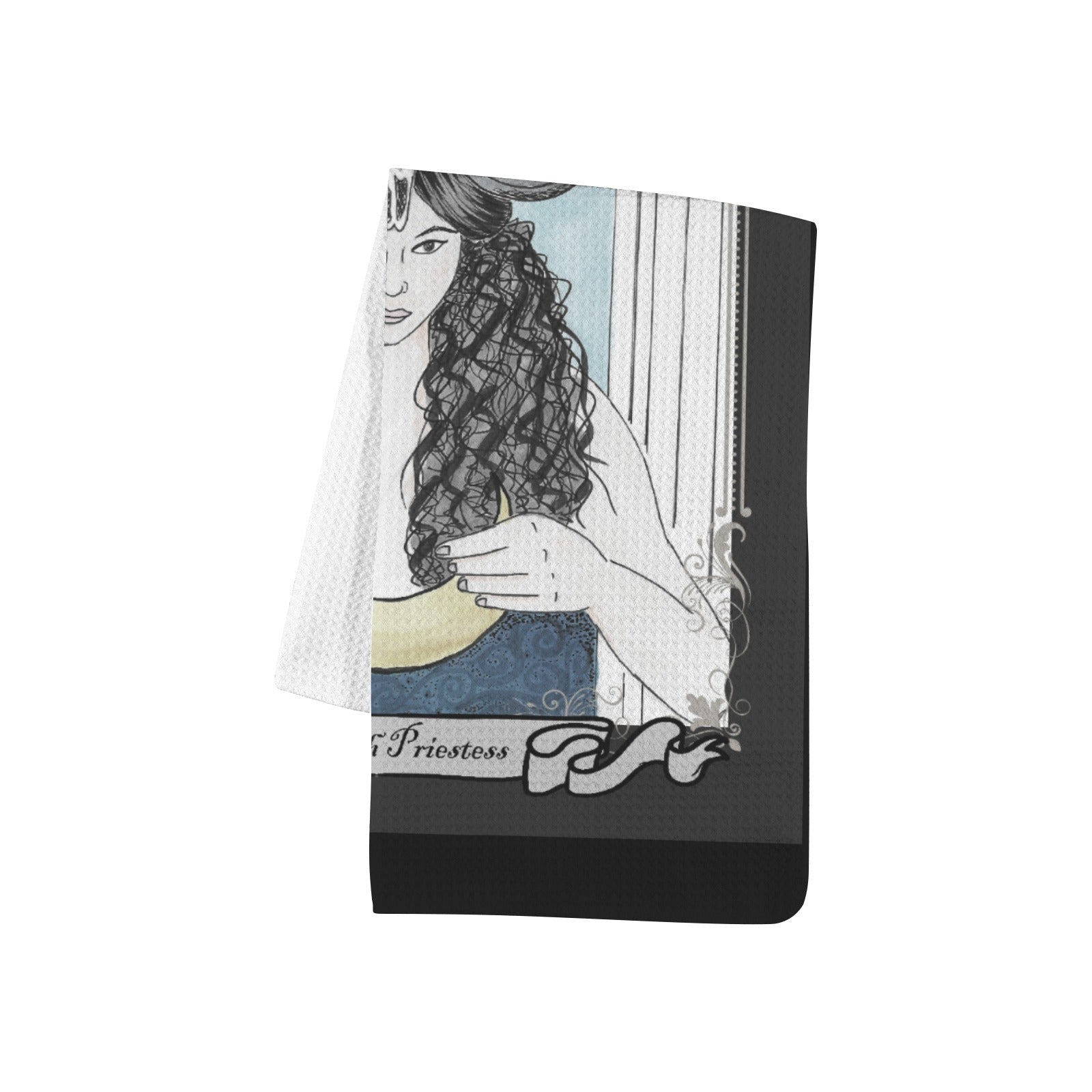 The High Priestess Tarot Art Kitchen Hand Towel 40X60cm - Angel's House of Design Co.