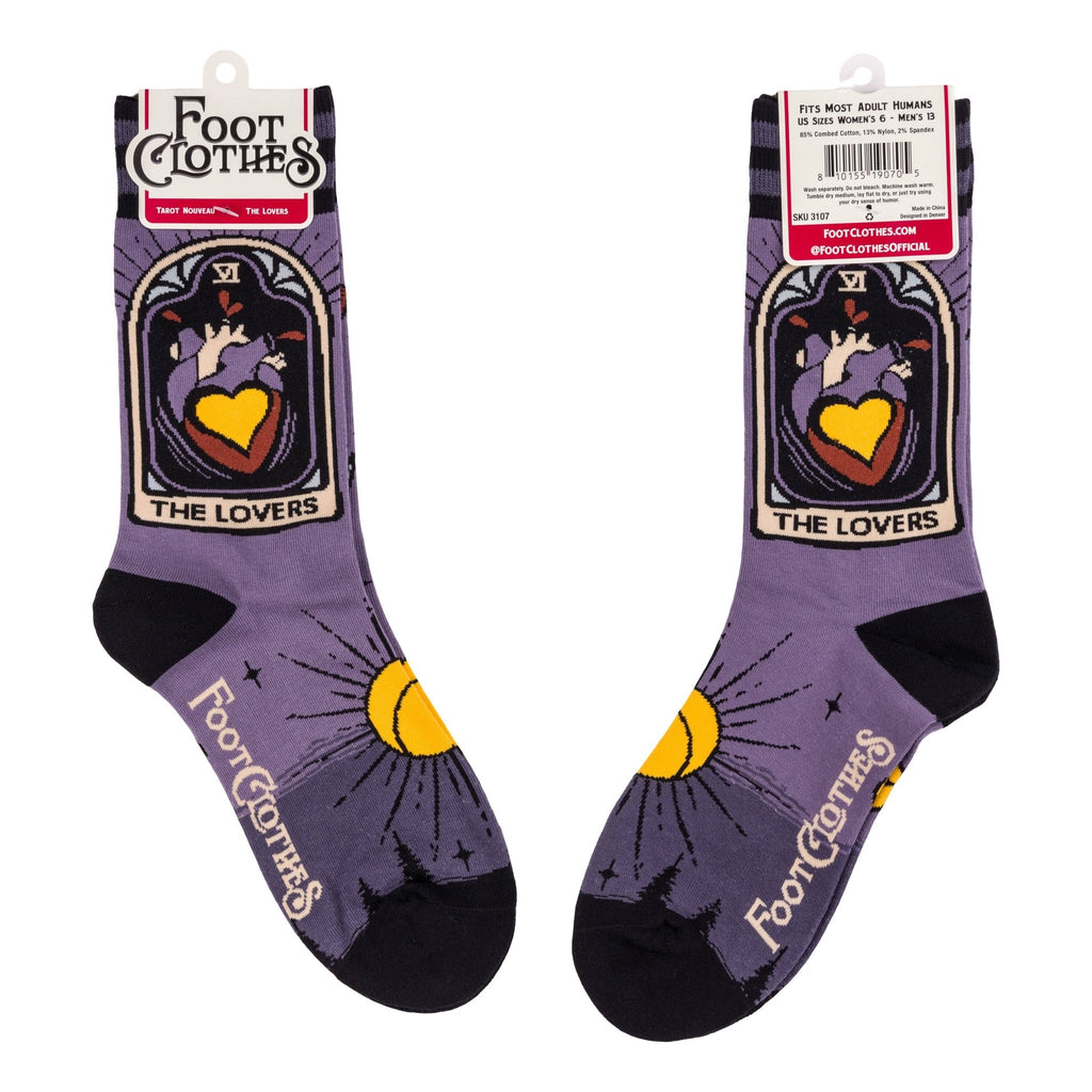 The Lovers Tarot Nouveau Crew Socks - Angel's House of Design Co.