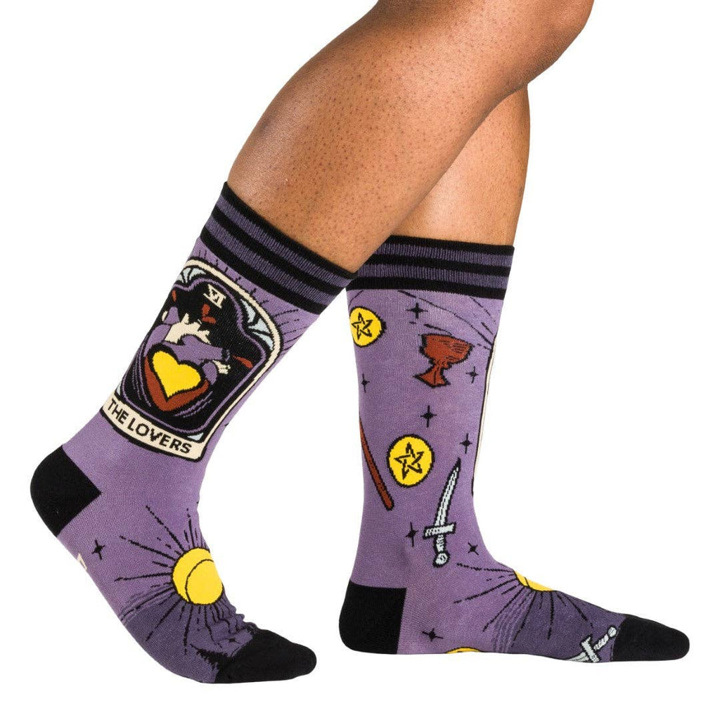 The Lovers Tarot Nouveau Crew Socks - Angel's House of Design Co.