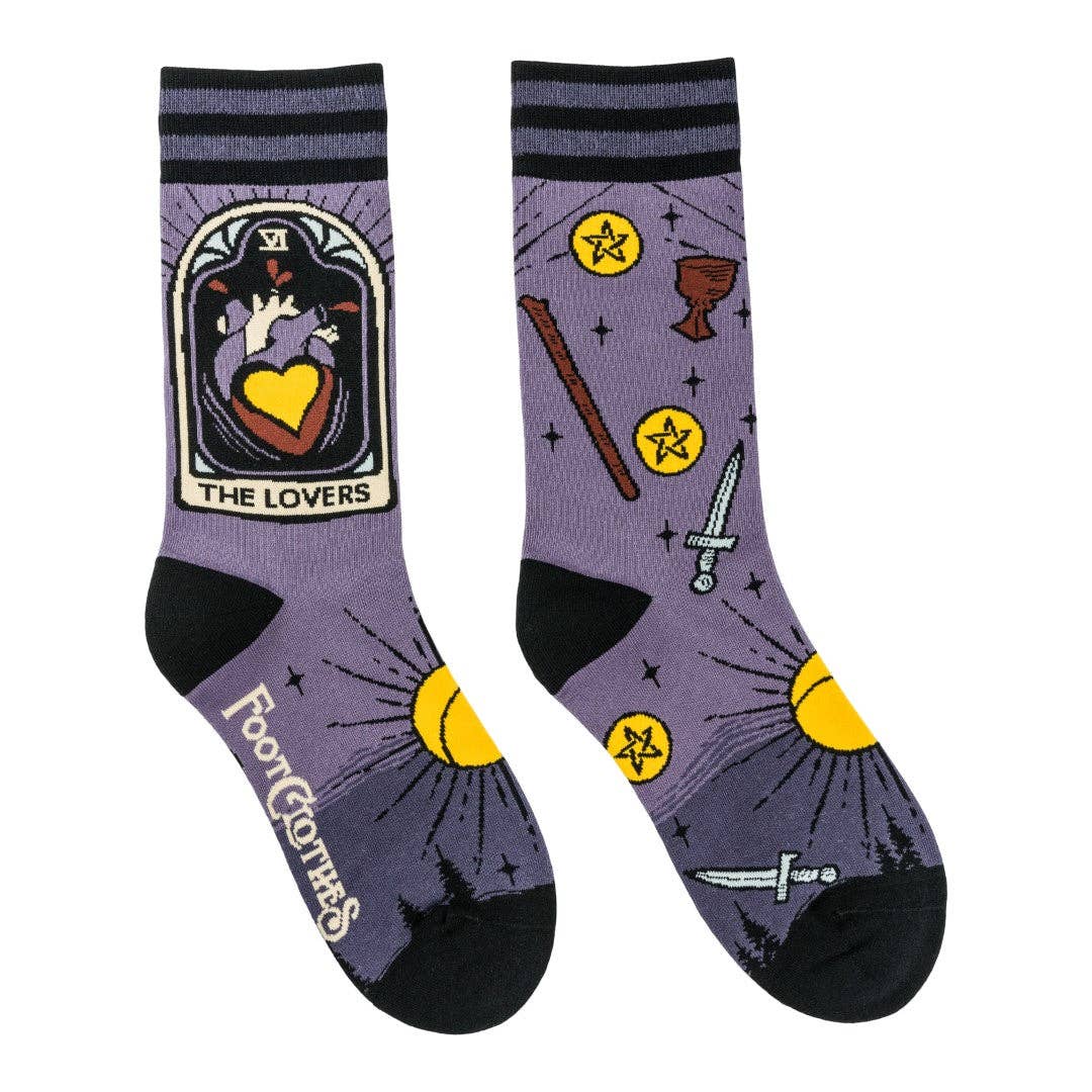The Lovers Tarot Nouveau Crew Socks - Angel's House of Design Co.