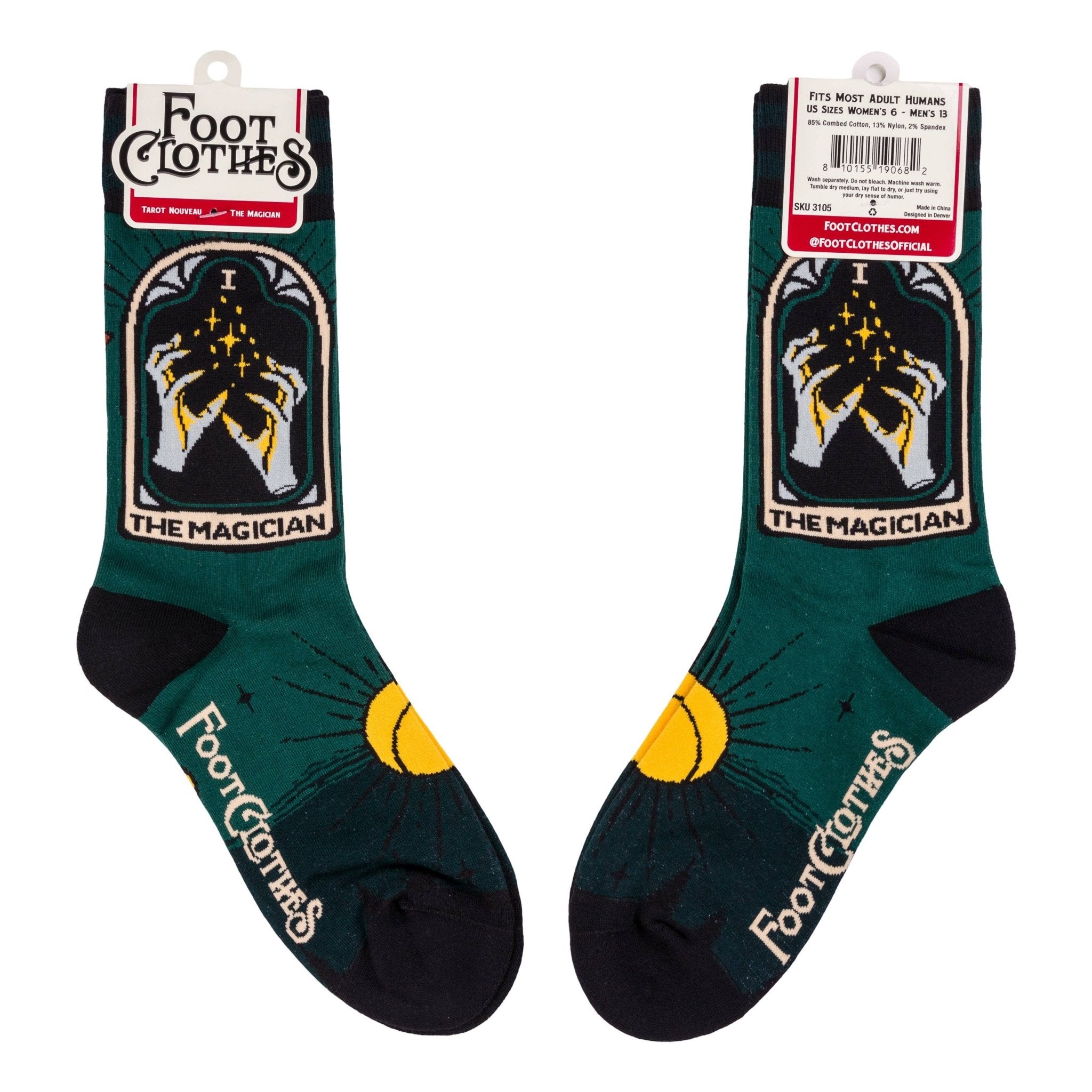 The Magician Tarot Nouveau Crew Socks - Angel's House of Design Co.