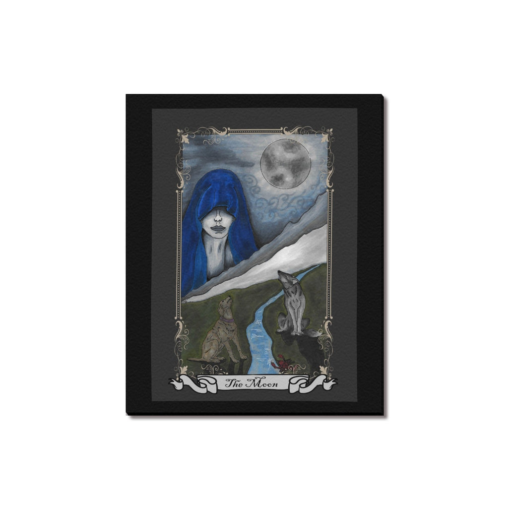 The Moon Tarot Art Canvas Print 16"x20" Original Art - Angel's House of Design Co.